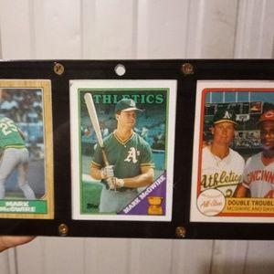 Three Framed Baseball Cards